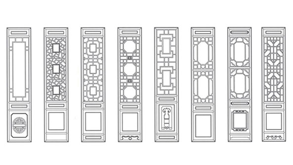 涵江喜迎门中式花格CAD设计图样式大全