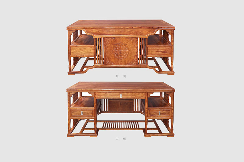 涵江中式家居装饰书房桌椅组合家具效果图