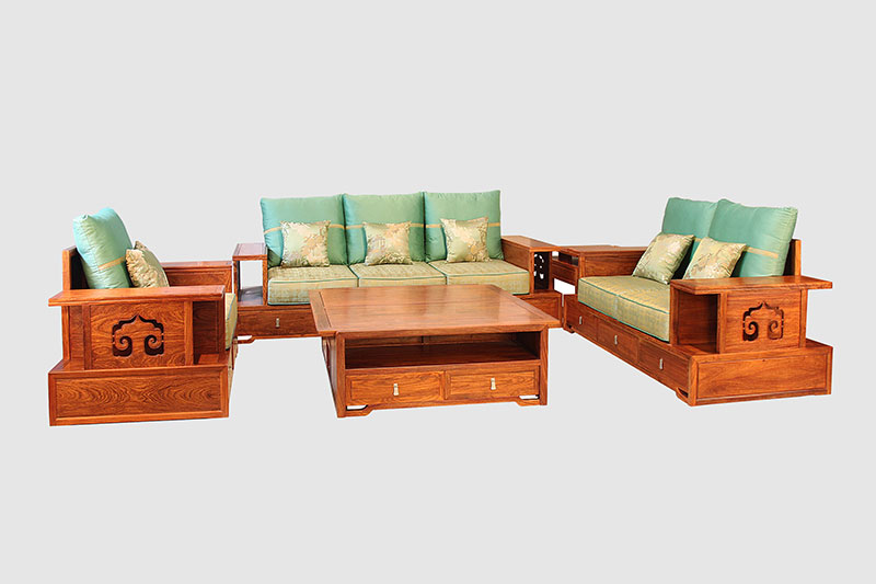 涵江中式实木沙发简直太美了